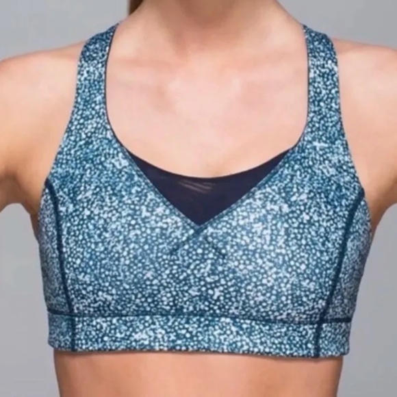 Lululemon In A Flash Bra II in Pebble Print in Pebble Print Parfait Pink Alberta - Picture 1 of 7